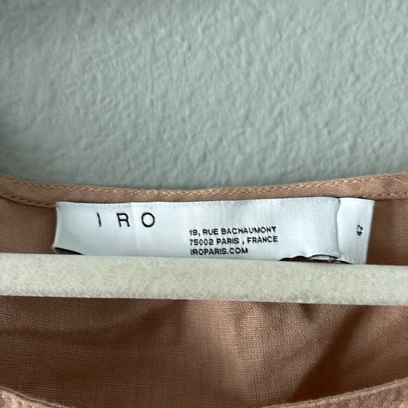 IRO Linn Linen Blend Tie Front Top in Nude - Picture 5 of 6